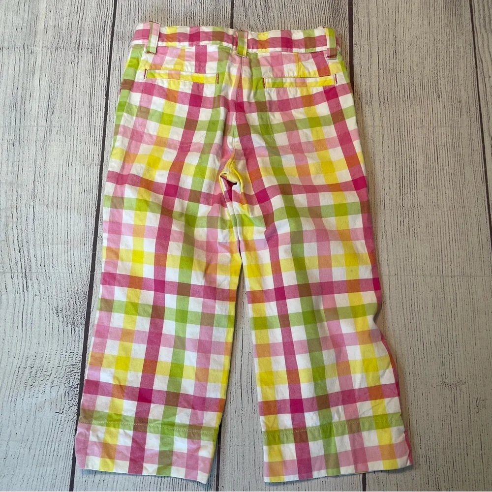 Gymboree Pretty Lady Rainbow Plaid Capris size 7 slim